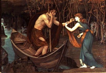 Charon and Psyche (oil on canvas) by Stanhope, John Roddam Spencer (1829-1908) oil on canvas